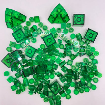 LEGO Transparent Green, Mixed Pieces, Approx. 45g