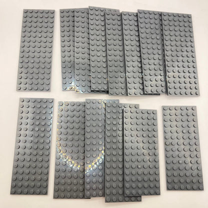 LEGO Plates 6x14, 6x16, Dark Bluish Grey, 14 pieces