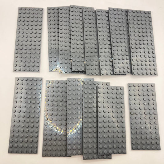 LEGO Plates 6x14, 6x16, Dark Bluish Grey, 14 pieces