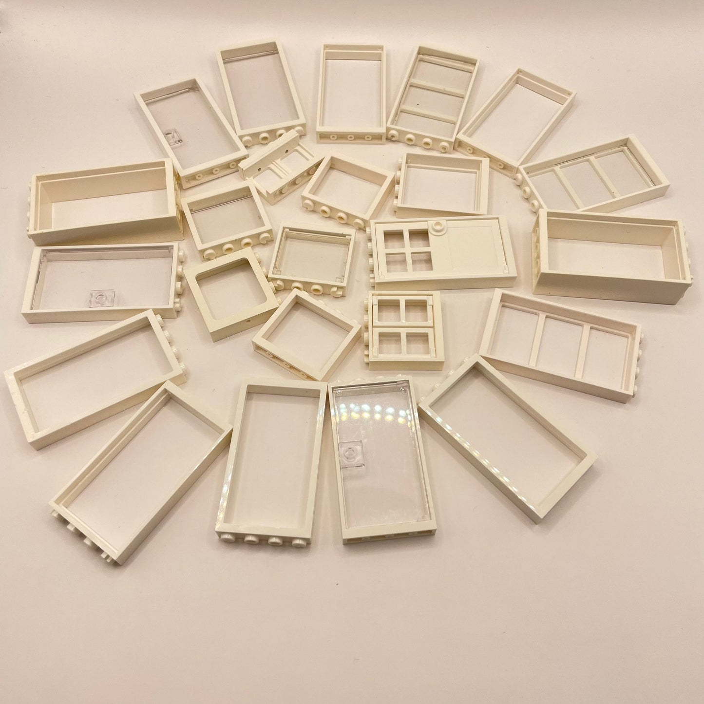 LEGO Building Frames, Windows, Doors, White, 25 Pieces