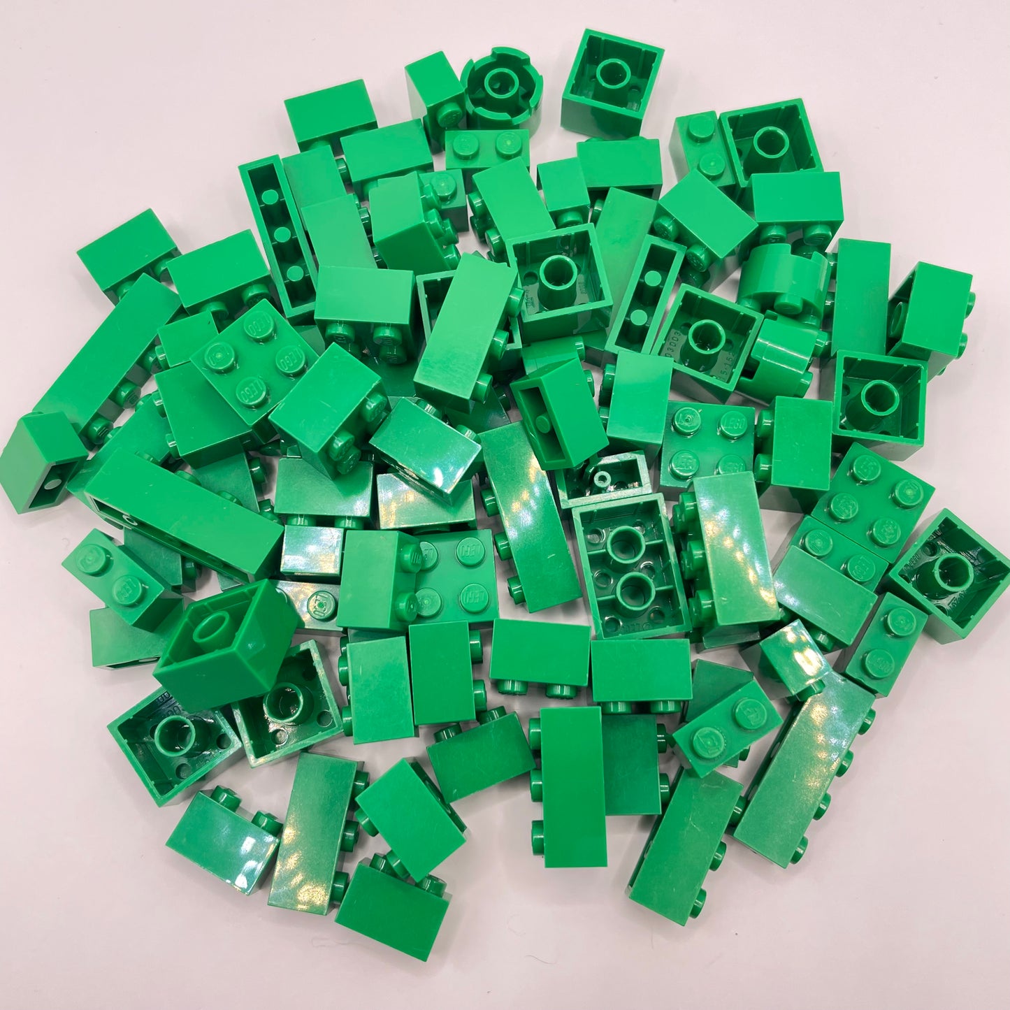 LEGO Bricks Small, Green,  Approx. 100g