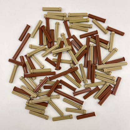 LEGO Axles with End Stop, Dark Tan, Reddish Brown, Technic, 95 Pieces