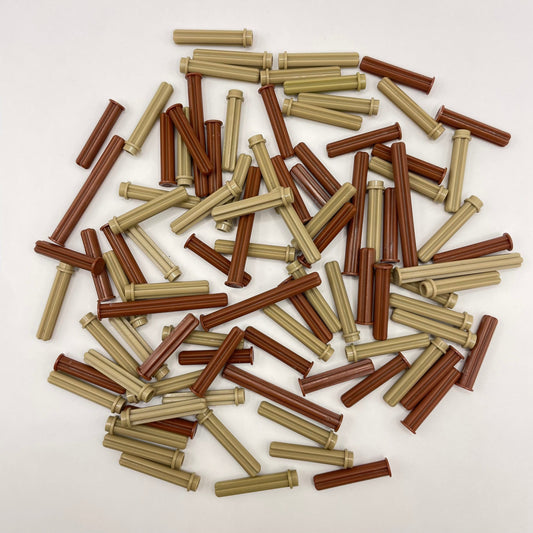 LEGO Axles with End Stop, Dark Tan, Reddish Brown, Technic, 95 Pieces