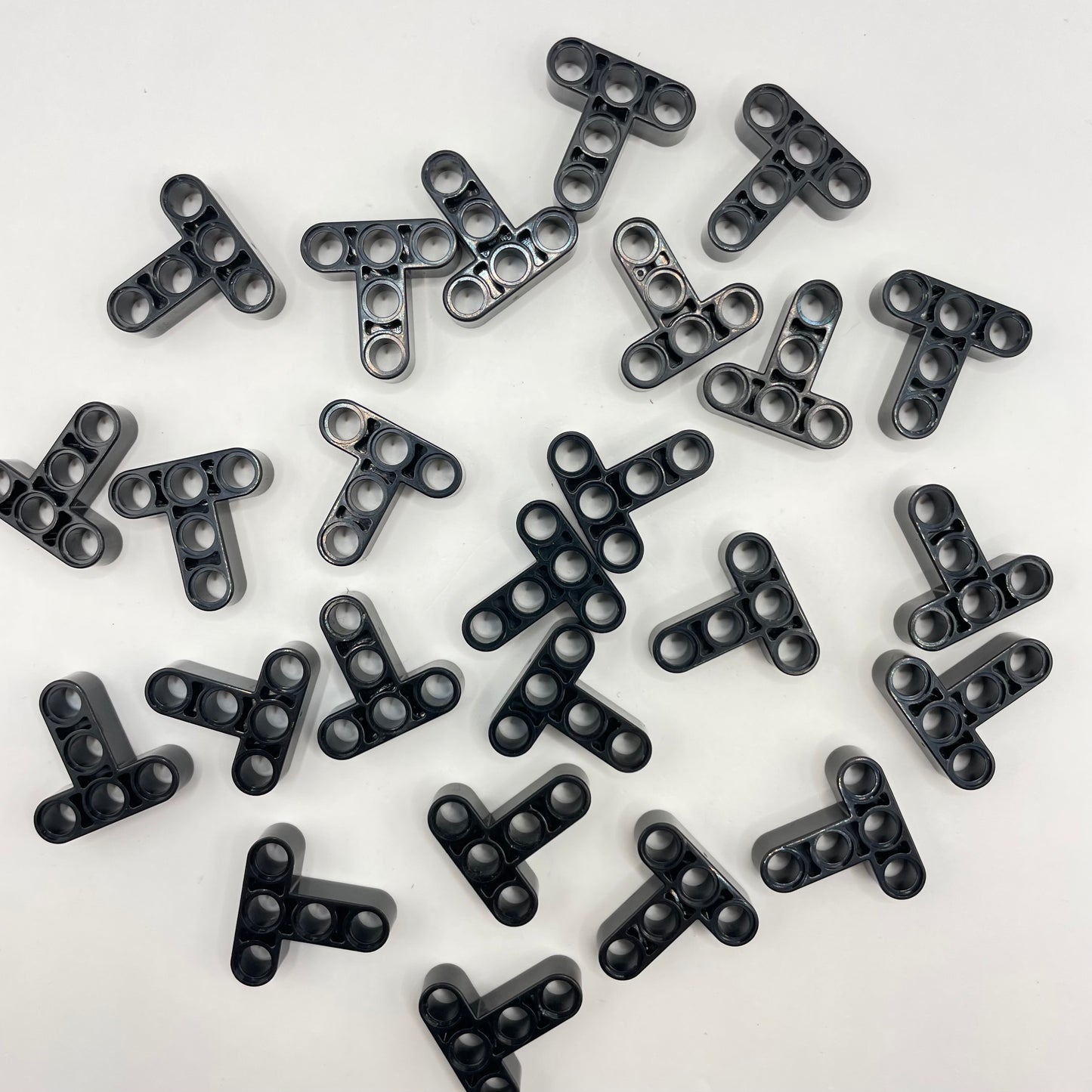 LEGO Black Technic Liftarm, Modified T-Shape Thick 3 x 3, 25 Pieces (60484)