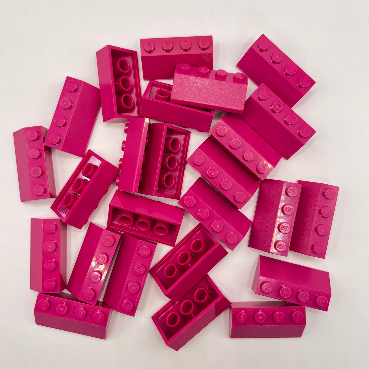 LEGO Slopes, 2x4, Magenta, 25 Pieces