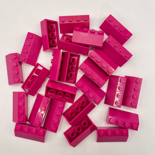 LEGO Slopes, 2x4, Magenta, 25 Pieces
