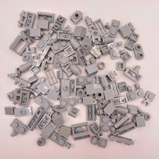 LEGO Greebling, Light Bluish Grey, 100 Pieces