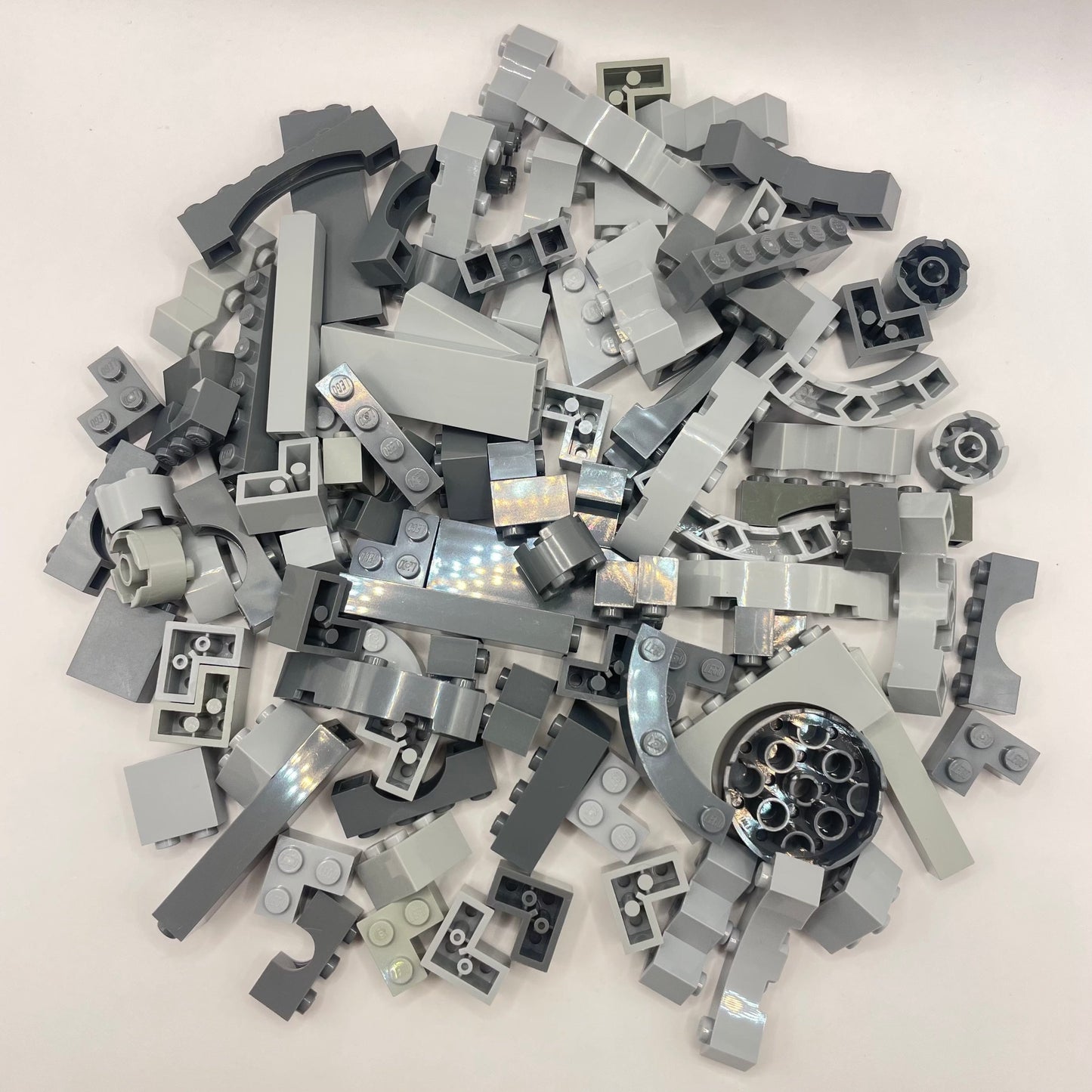 LEGO Mixed Grey, Building Bricks, Arches, Corners, Approx. 145g