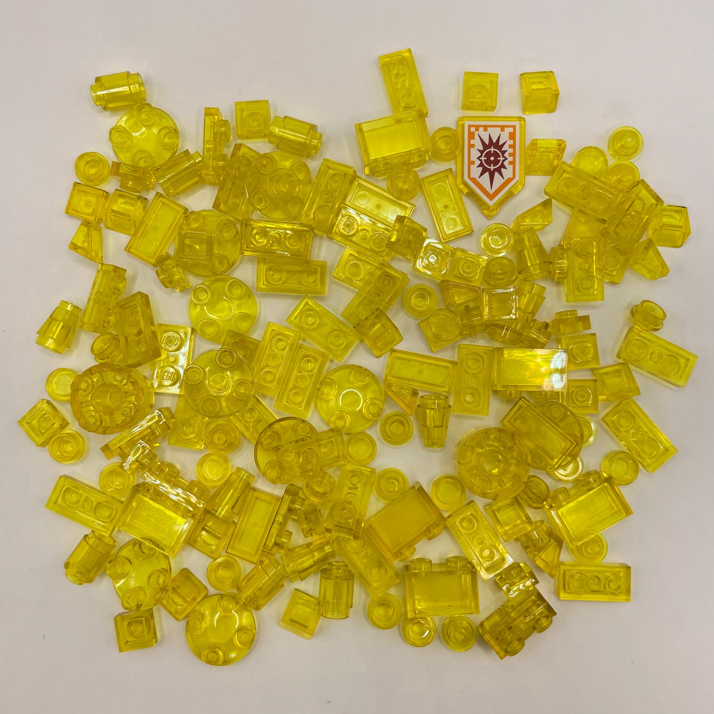 LEGO Transparent Yellow, Mixed Pieces, Approx. 40g