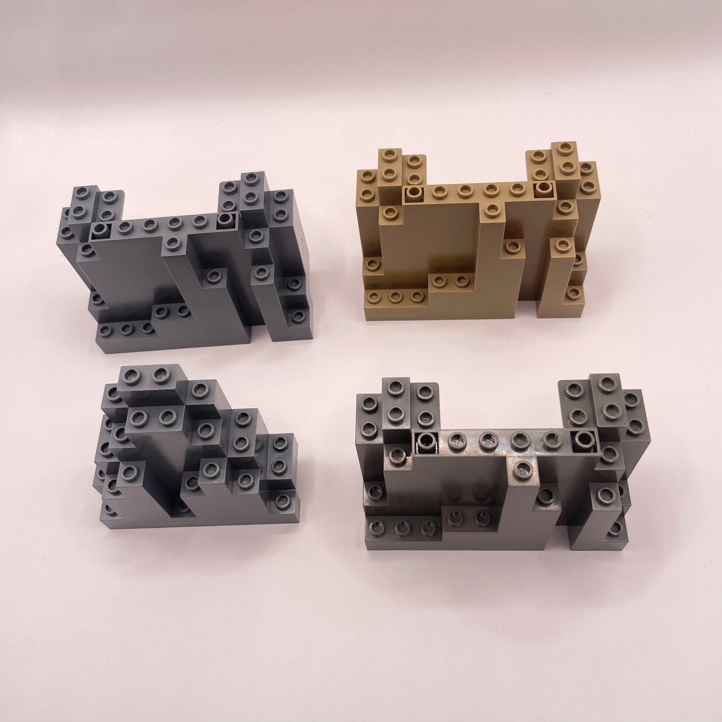 LEGO Mixed Dark Colours, Rock Panels, Castle, 4 Pieces