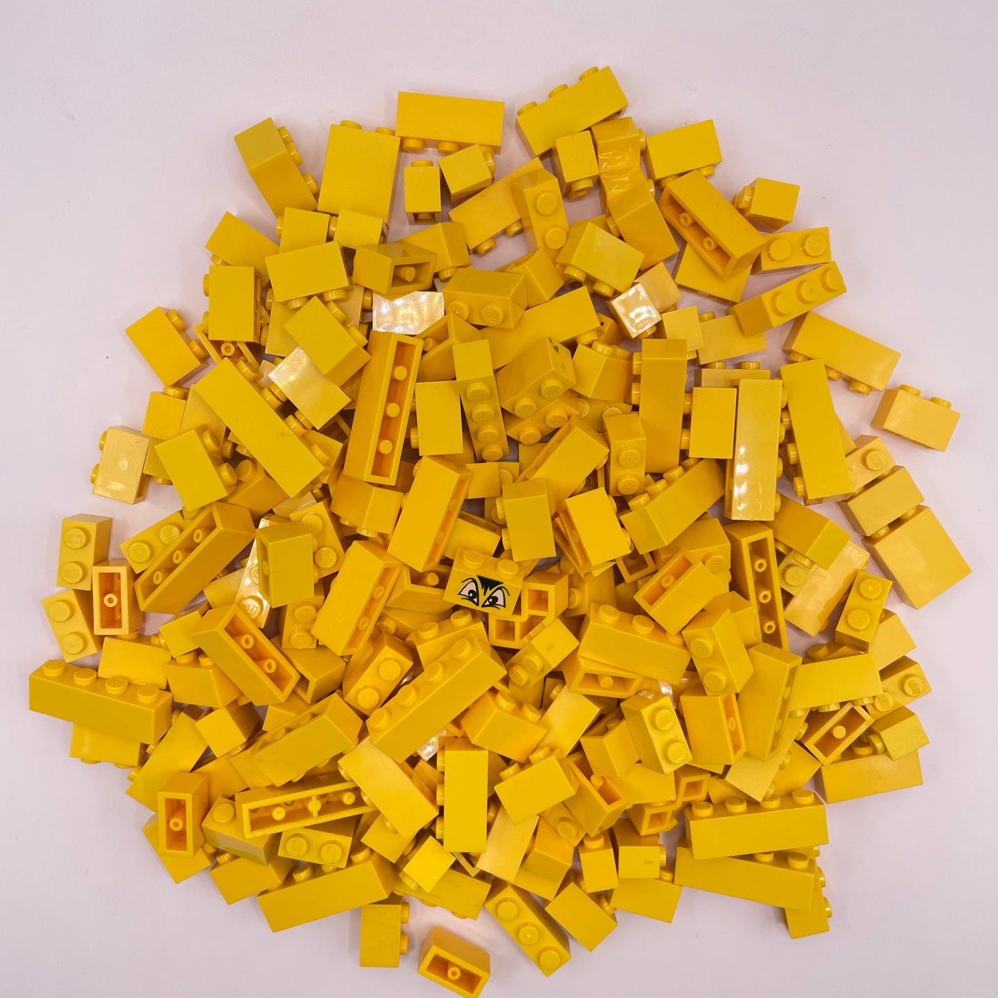 LEGO Bricks, Short, 1x Wide, Yellow, Approx. 200g