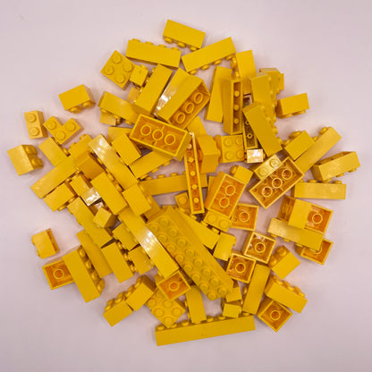 LEGO Bricks, Yellow, Approx. 135g