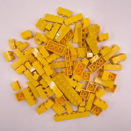 LEGO Bricks, Yellow, Approx. 135g