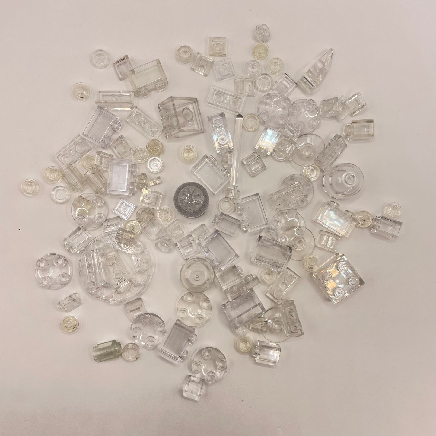 LEGO Transparent Clear, Mixed Pieces, Approx. 40g