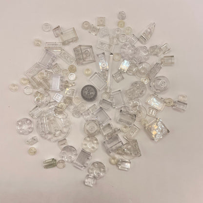 LEGO Transparent Clear, Mixed Pieces, Approx. 40g