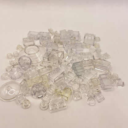 LEGO Transparent Clear, Mixed Pieces, Approx. 40g