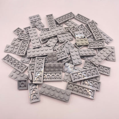 LEGO  Plates, 2x Wide, Light Bluish Grey, Approx. 80g