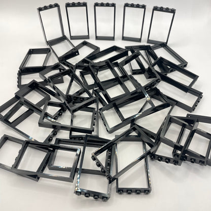 LEGO Black, Building, Window Frames, Approx. 120g