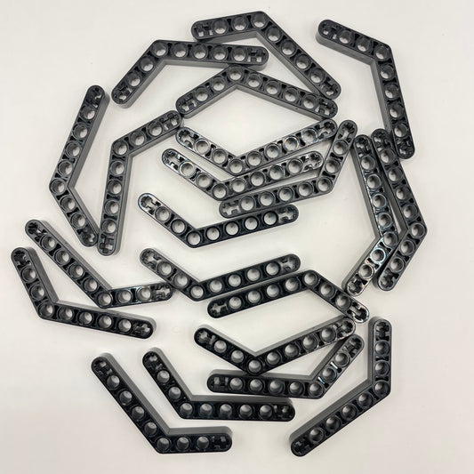 LEGO Black Technic Liftarm, Modified Bent Thick (6 - 4) 20 Pieces