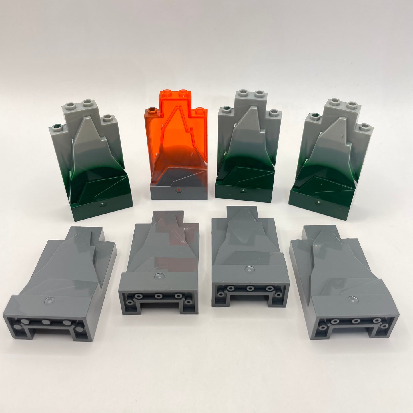 LEGO Small Rock Panel, Mixed Colours, 8 Pieces