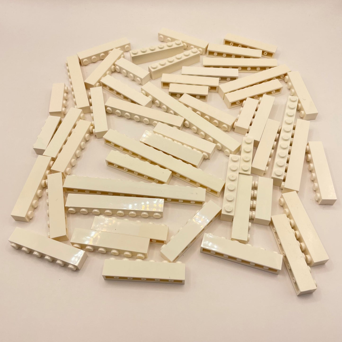 LEGO Bricks 1x Wide, White, Approx. 125g