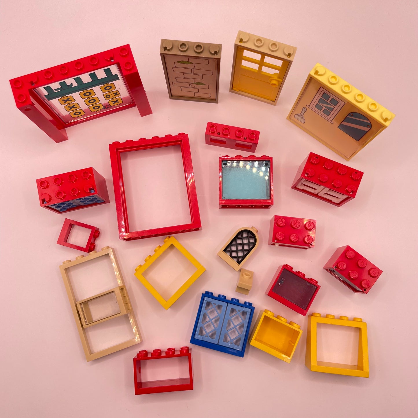 LEGO Windows and Doors, Mixed Colours, Building Pieces, Approx. 70g