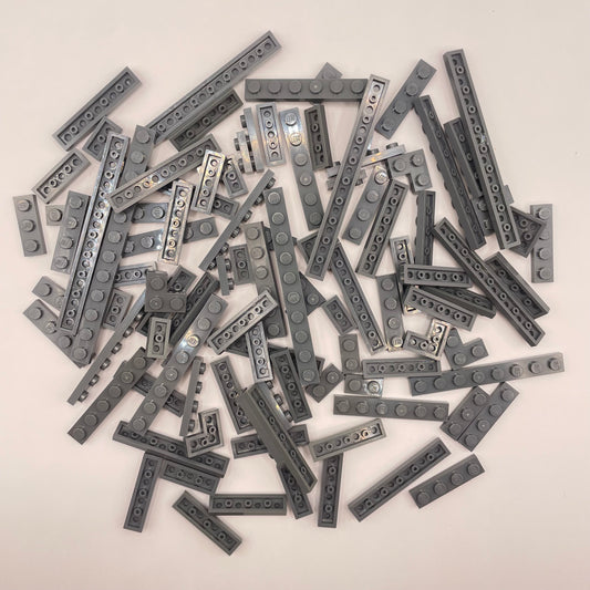 LEGO  Plates, 1x Wide, Dark Bluish Grey, Approx. 75g