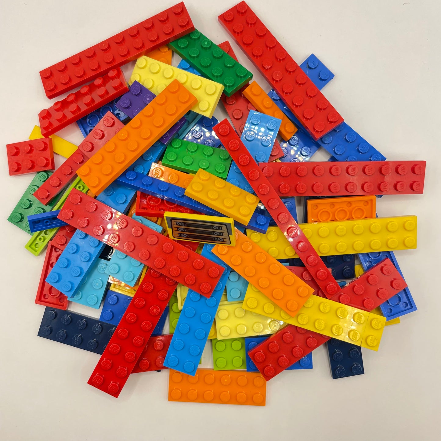 LEGO Small Plates, Bright Colours, Approx. 120g