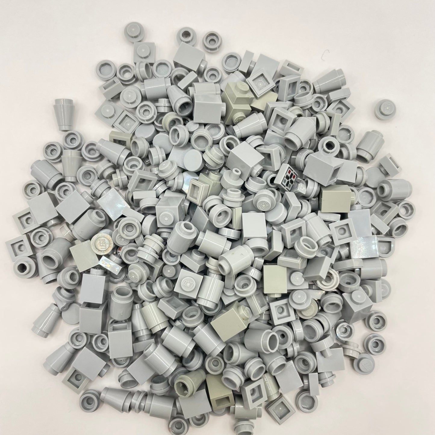 LEGO Light Bluish Grey, 1x1 Pieces, Greebling, Approx. 70g
