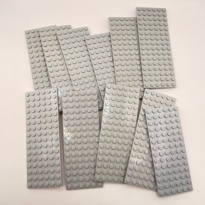 LEGO Medium Plates, 6x Wide, Light Bluish Grey, Approx. 135g