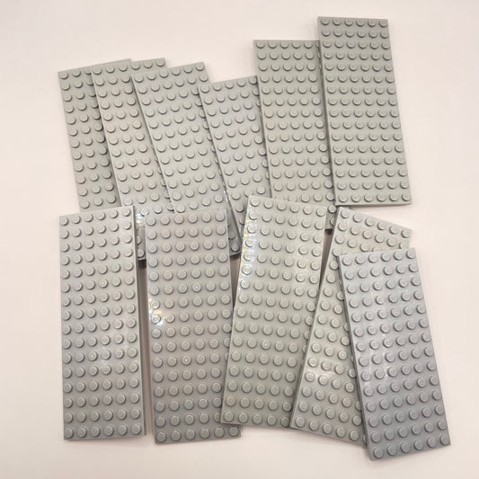 LEGO Medium Plates, 6x Wide, Light Bluish Grey, Approx. 135g