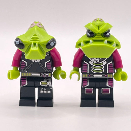 LEGO Alien Trooper and Pilot, Alien Conquest, Minifigure (ac002, ac003)
