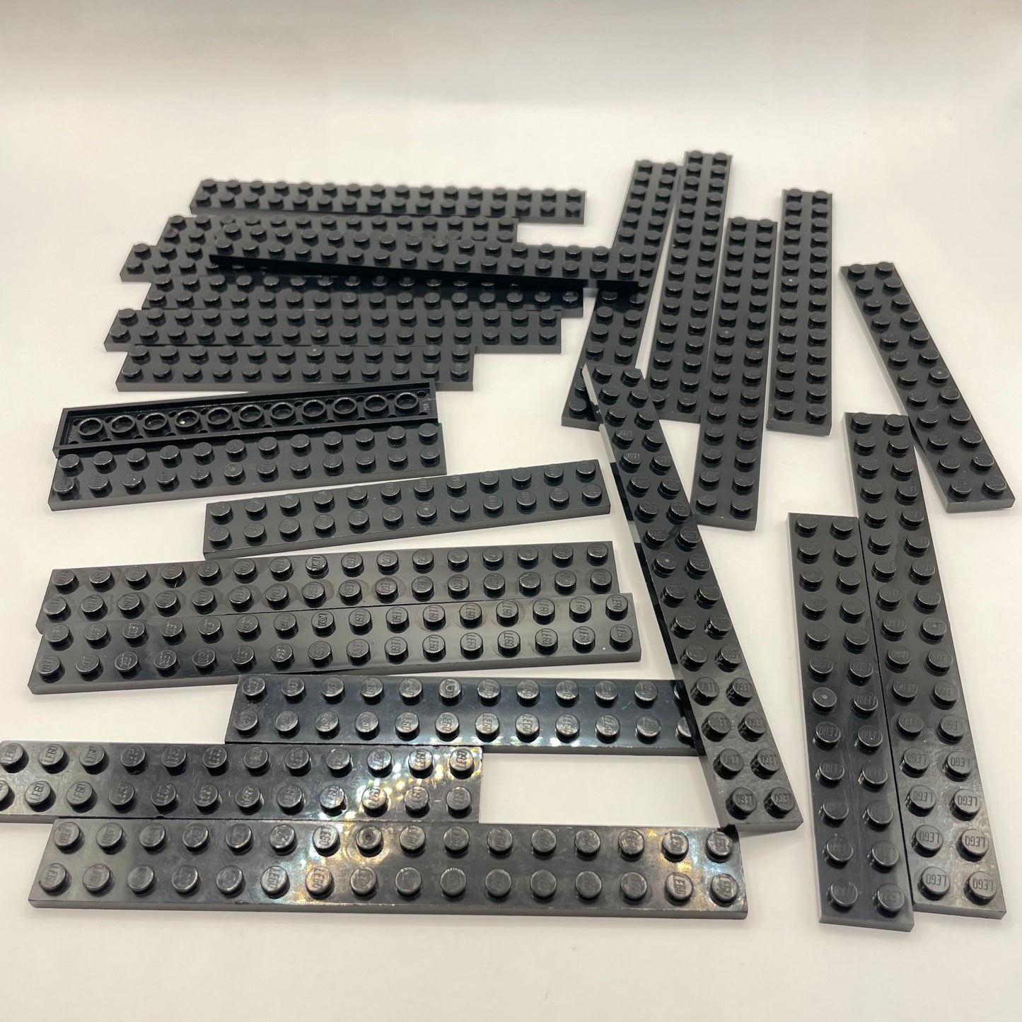 LEGO Long Plates 2x Wide, Black, Approx. 90g