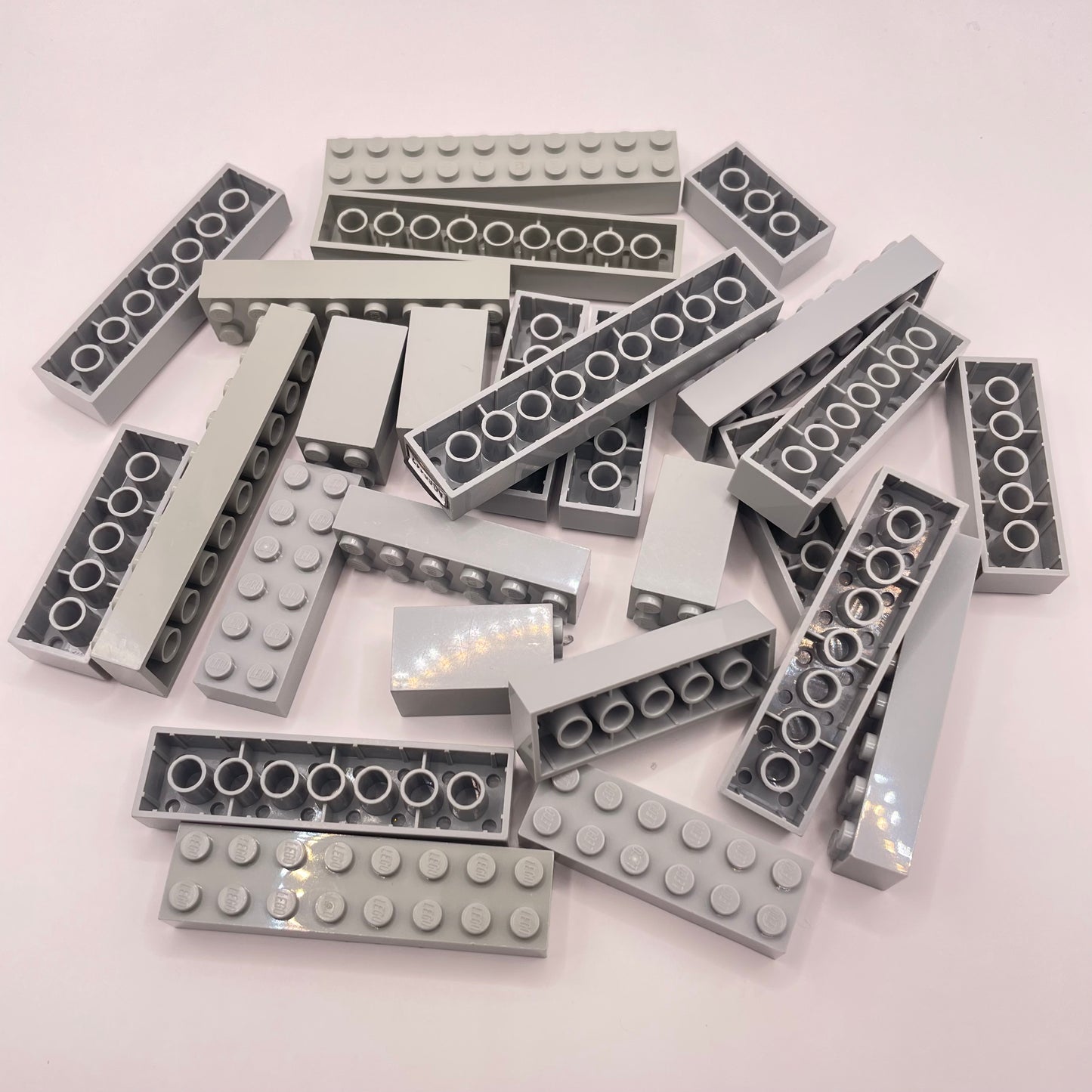 LEGO Bricks 2x Wide Long , Light Bluish Grey, Approx. 100g