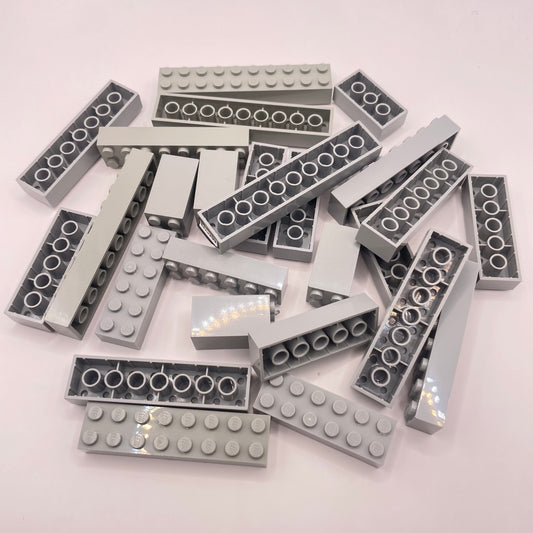 LEGO Bricks 2x Wide Long , Light Bluish Grey, Approx. 100g