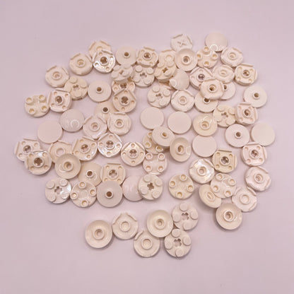 LEGO Round, Plates, Tiles and Dishes, White, Approx. 25g