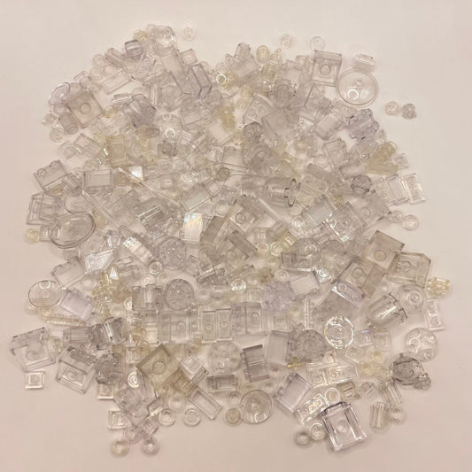 LEGO Mixed Trans Clear, Mixed Pieces, Approx. 130g