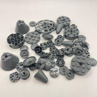 LEGO Round, Dark Bluish Grey, Approx. 40g
