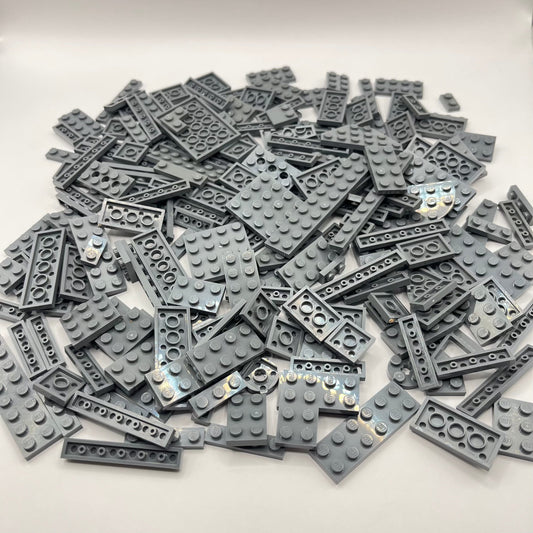 LEGO Dark Bluish Grey, Plates, Approx. 190g