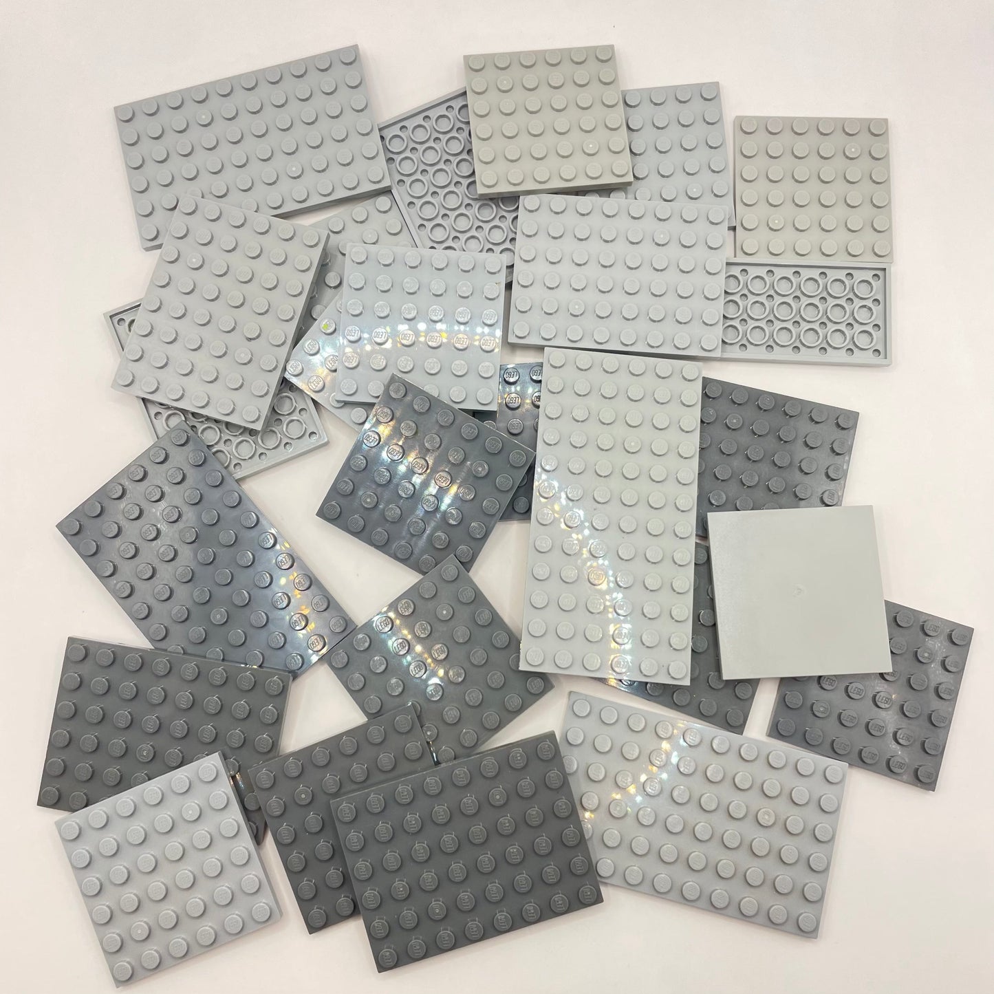 LEGO Large Plates, Mixed Grey, Approx. 150g