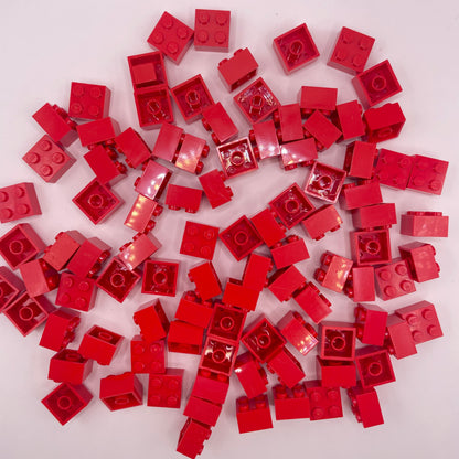 LEGO 2x,Short, Bricks, Red, Approx. 110g