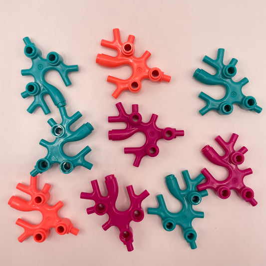 LEGO Coral Seaweed, Pinks and Blues, 9 Pieces