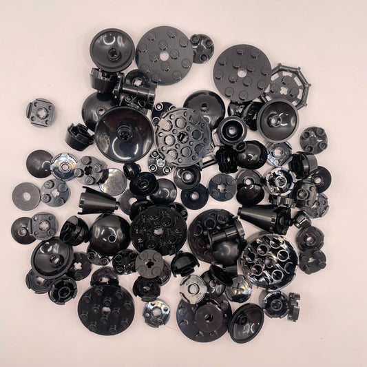 LEGO Black, Round Mixed, Approx. 60g