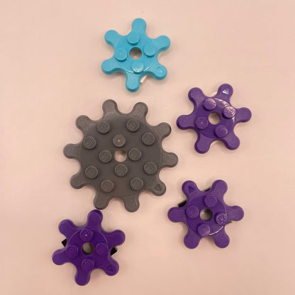 LEGO Plate Turntables, Mixed Colours, 5 pieces