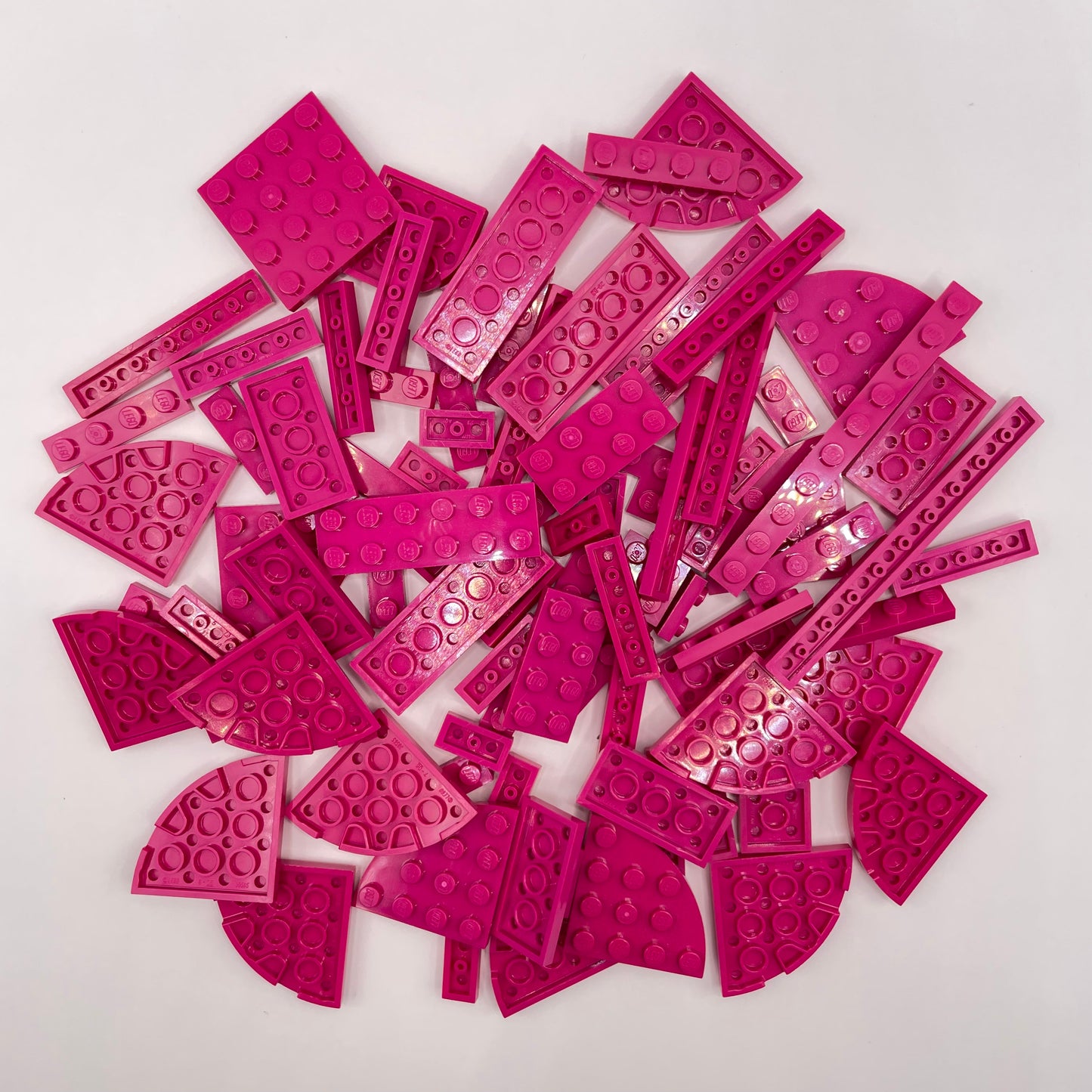 LEGO Plates, Magenta, Approx. 80g