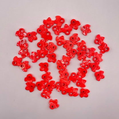 LEGO Coral, Plant Plate, Round 1 x 1 with 3 Leaves, 50 Pieces (32607)