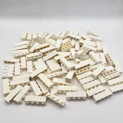LEGO Bricks, 1x4, White, Approx. 175g