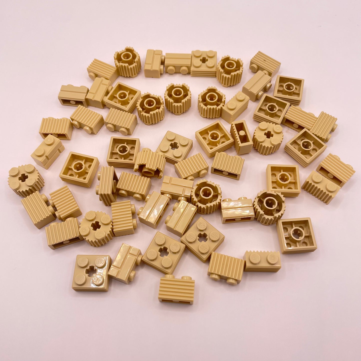 LEGO  Textured Bricks, Tan, 50 Pieces