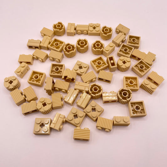 LEGO  Textured Bricks, Tan, 50 Pieces