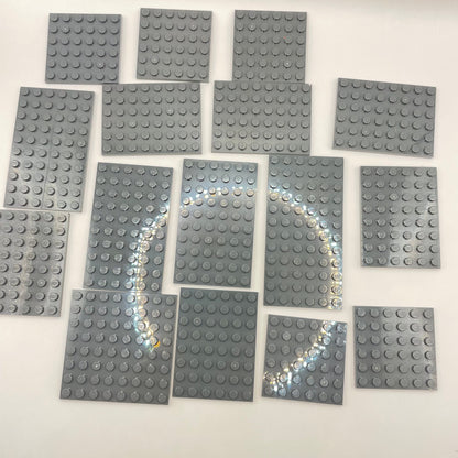 LEGO Plates 6x Wide, Dark Bluish Grey, Approx. 100g
